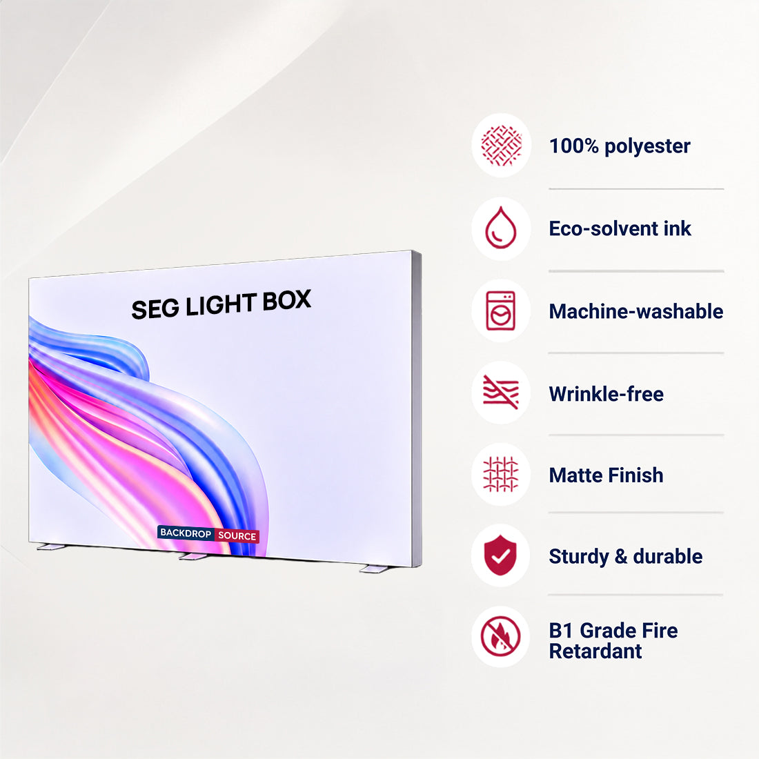 SEG Frameless Fabric LED Light Box Display - 3m W