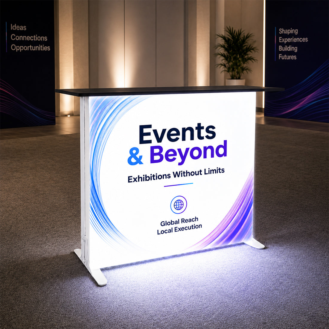 SEG Fabric Light Box Display Counter – 1m H