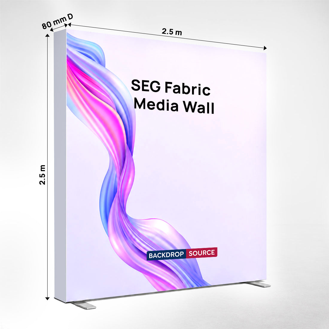SEG Fabric Media Wall - 2.5m W x 2.5m H