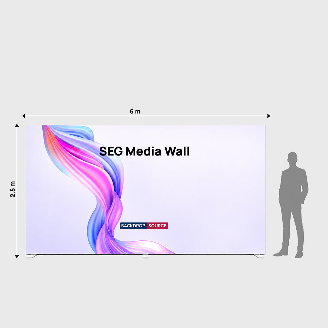 SEG Fabric Media Wall - 6m W