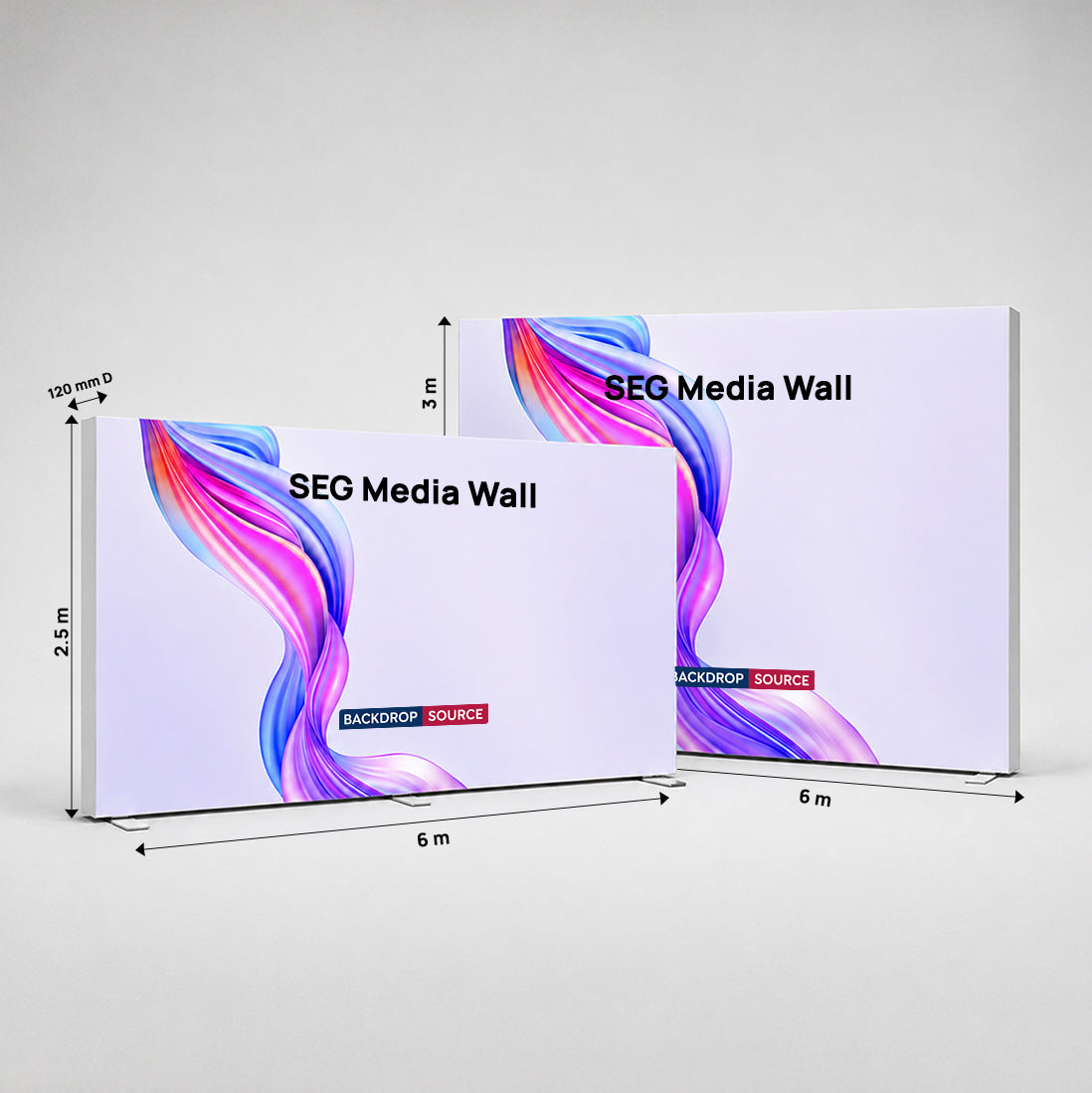 SEG Fabric Media Wall - 6m W