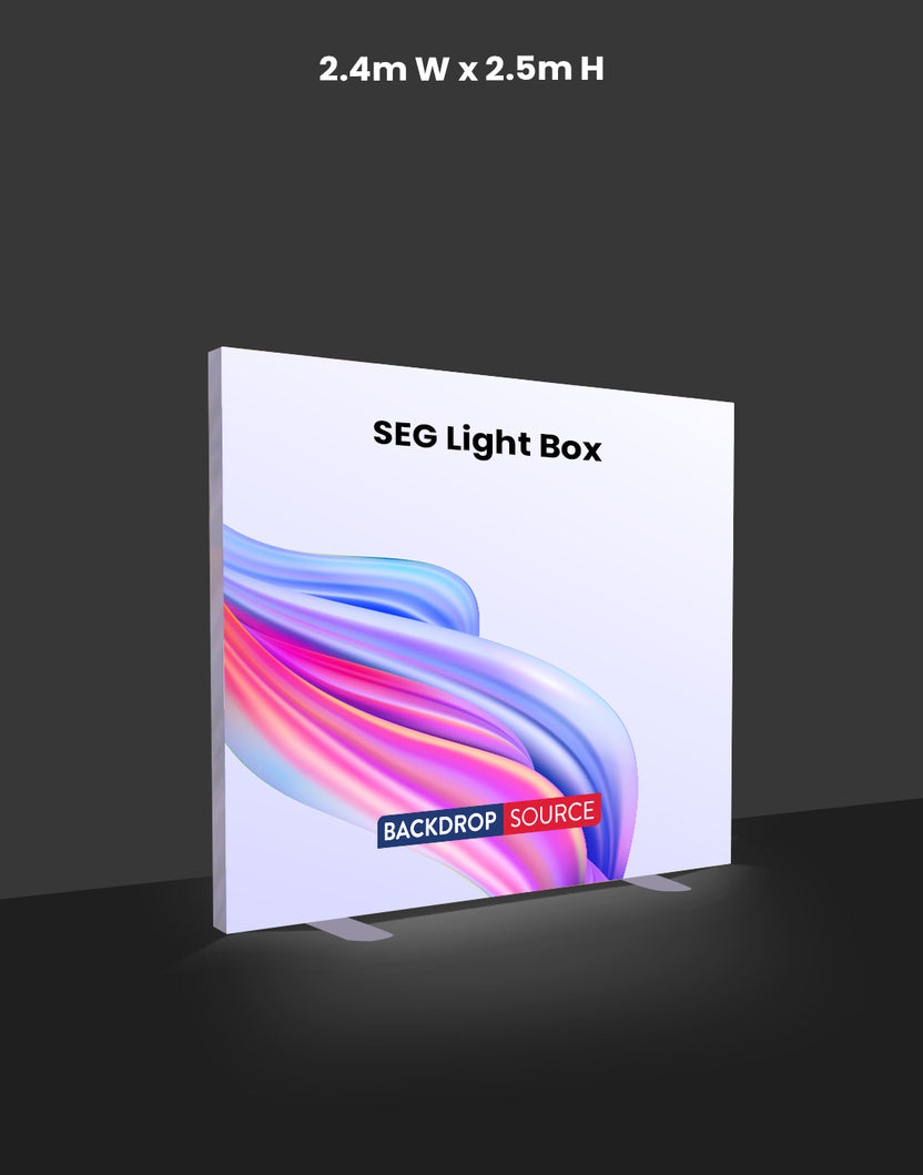 2.5m W x 2.5m H SEG Backlit LED Light Box | Backdropsource ...