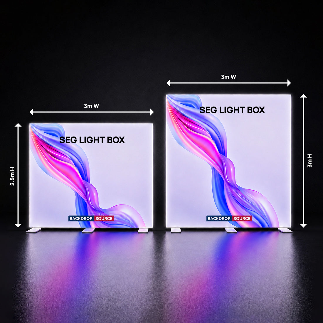 SEG Frameless Fabric LED Light Box Display - 3m W
