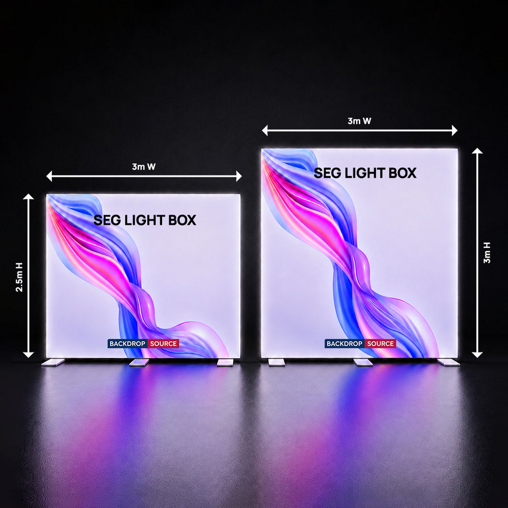 SEG Frameless Fabric LED Light Box Display - 3m W