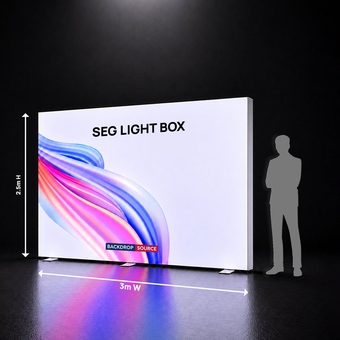 SEG Frameless Fabric LED Light Box Display - 3m W