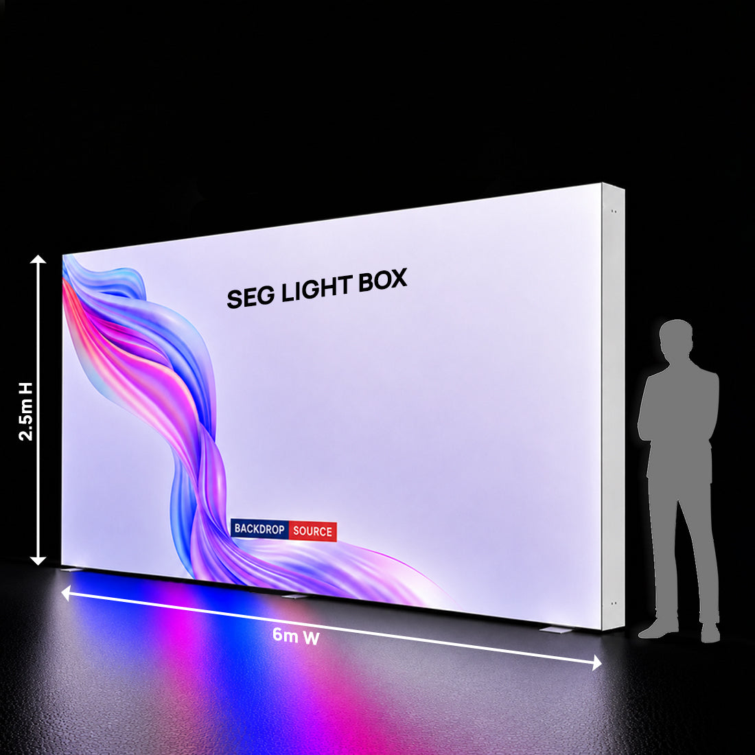 SEG Frameless Fabric LED Light Box Display - 6m W