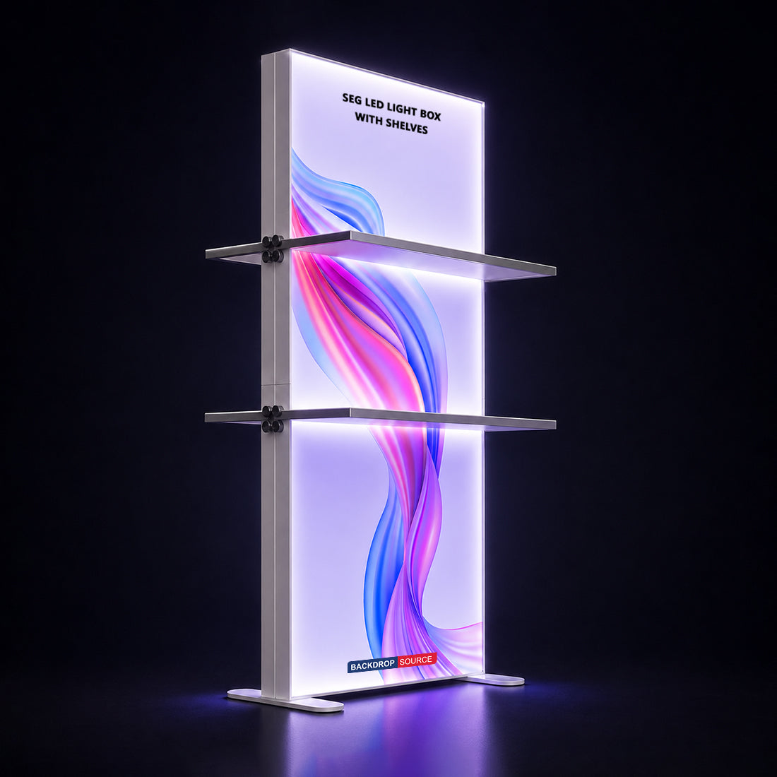 LED light box with Shelves