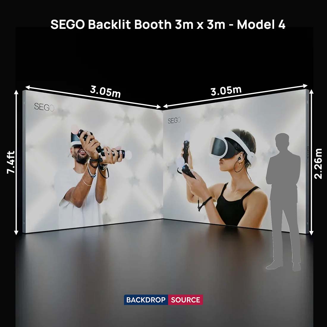 SEGO Backlit Booth 3m x 3m - Model 4