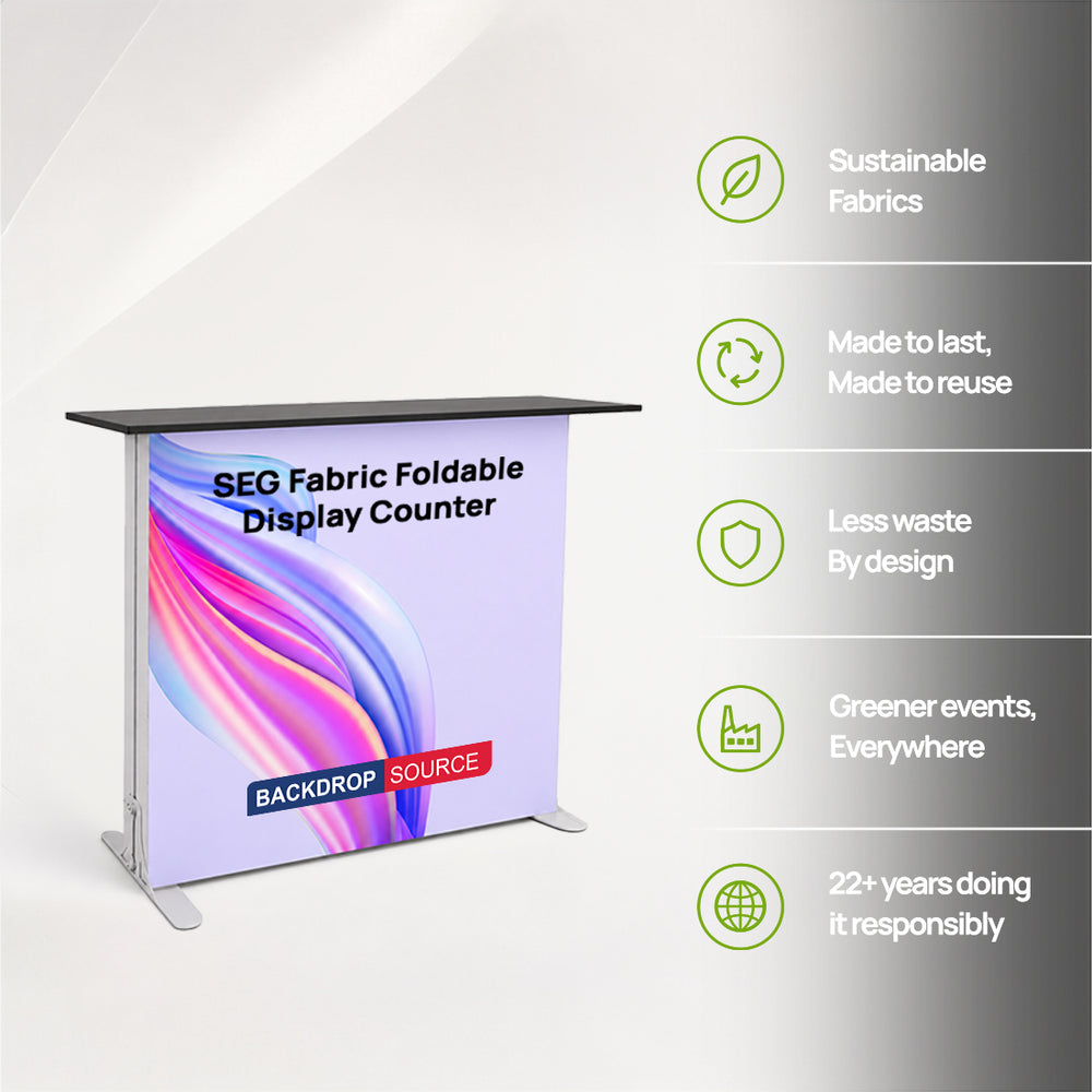 Non-Backlit SEG Fabric Foldable Display Counter
