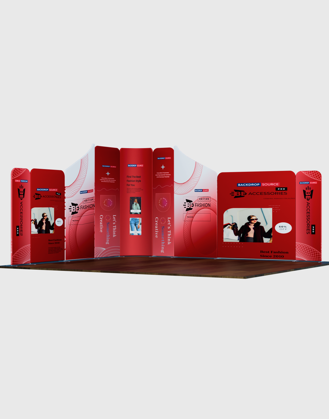 Magnetic Fabric Booth Display - Model 5 (4 x 4m)