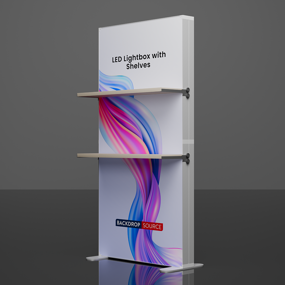 LED light box with Shelves