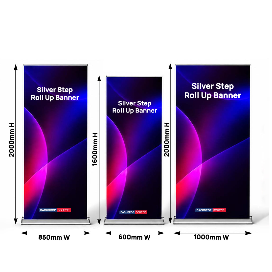 Silver Step Roll Up Banner