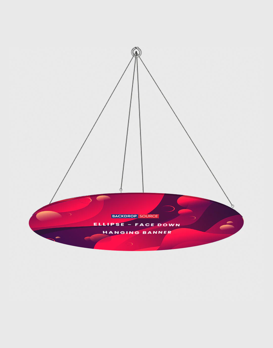 Sky Tube Ellipse Hanging Banner - Face Down