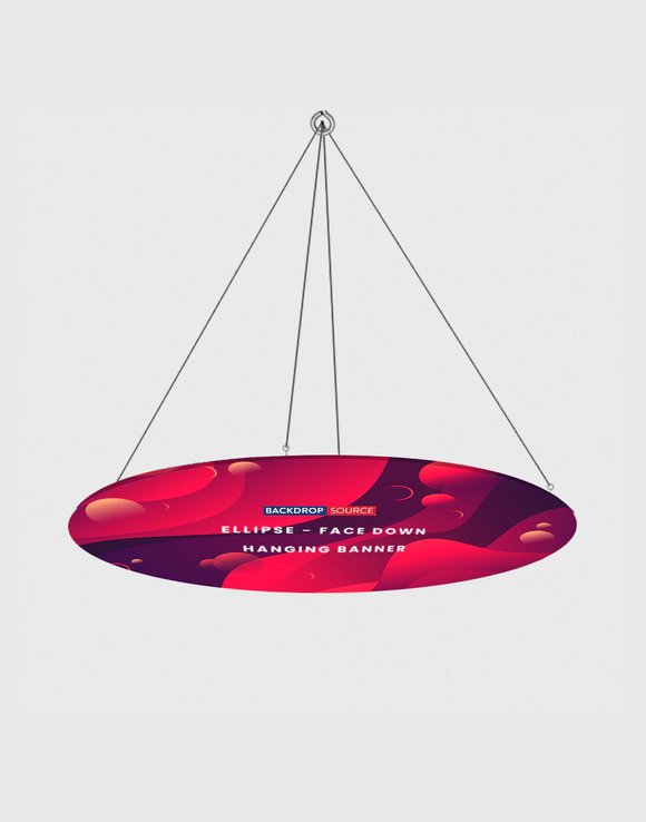 Sky Tube Ellipse Hanging Banner - Face Down