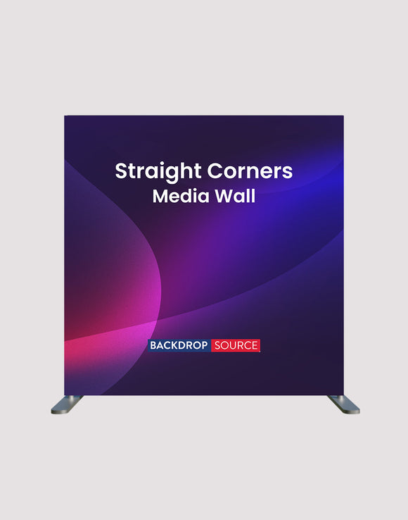 Straight Tension Media Wall - Straight Corners
