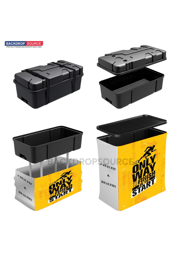 3m x 3m Straight Exhibit Pro 3-in-1 Display Kit with Hard Podium Case