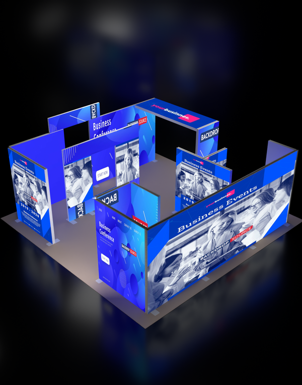 6m Straight Backlit SEG Lightbox Wall