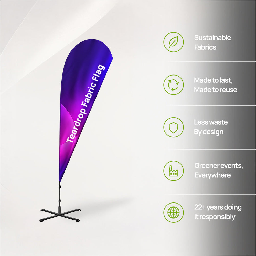 Teardrop Feather Flag with Uni-Fit Pole