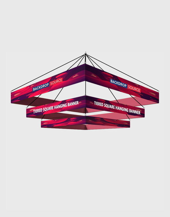 Tiered Square Hanging Banner