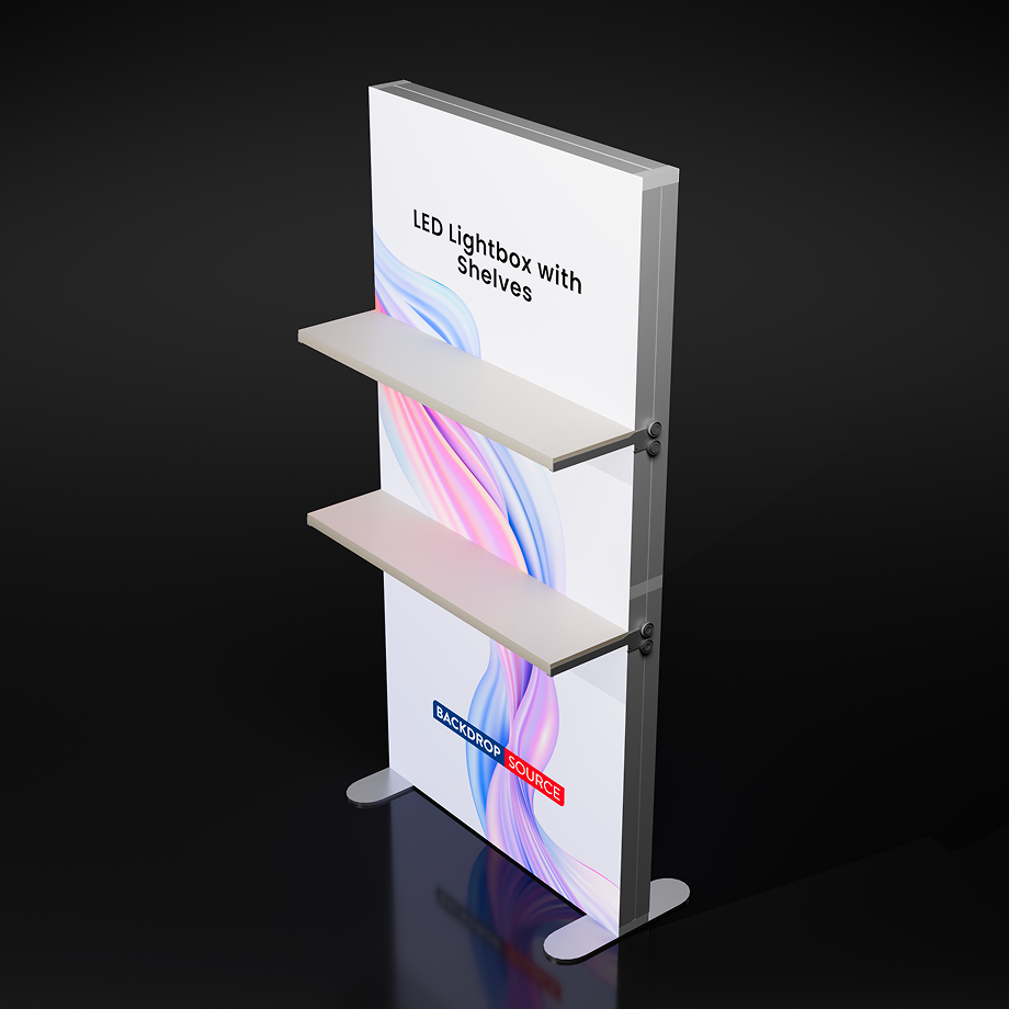 LED light box with Shelves