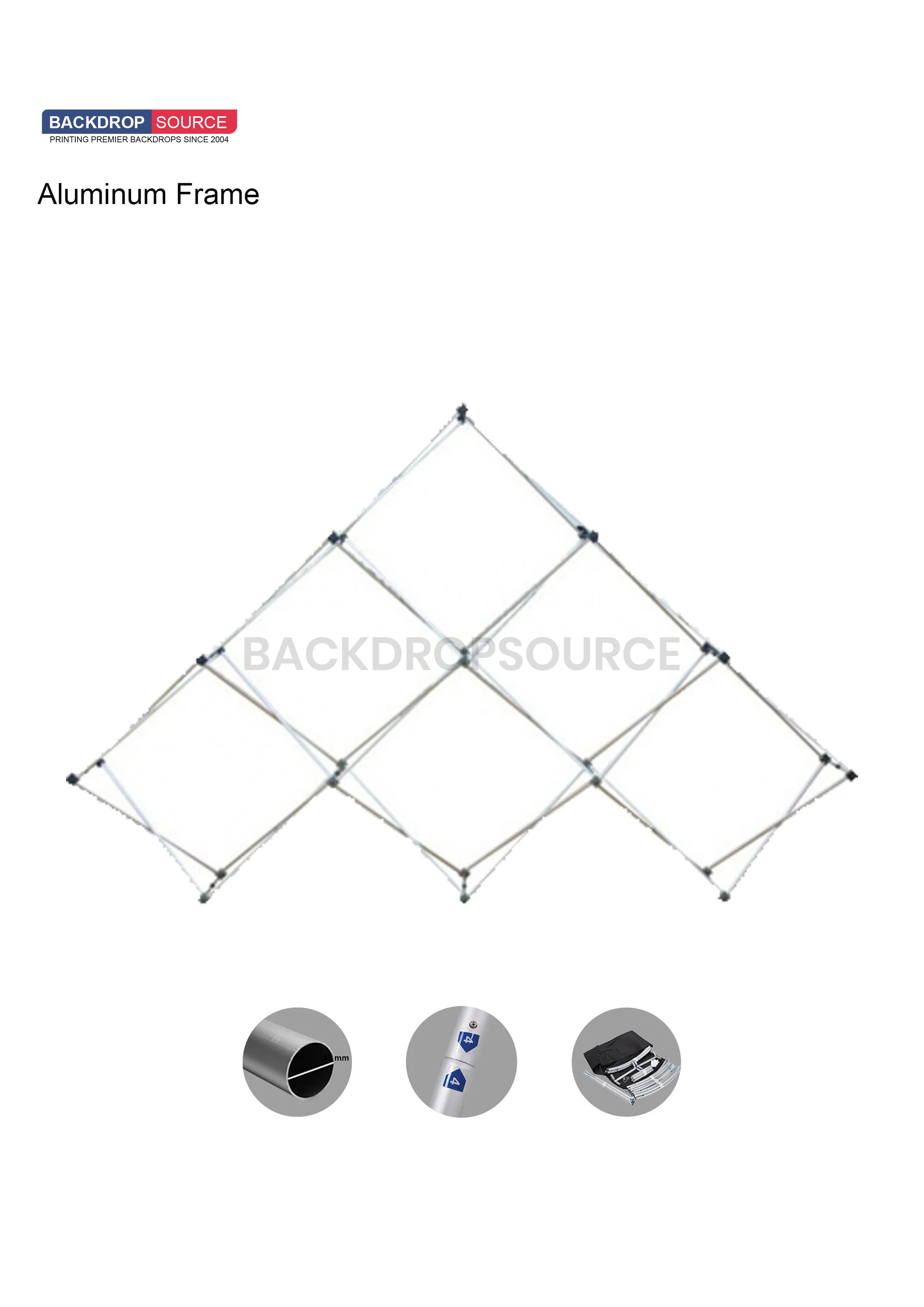 Triangular Gride Frame Triangular Medium Pop-Up GeoMetrix Grid Display | Trade Show Stand ...
