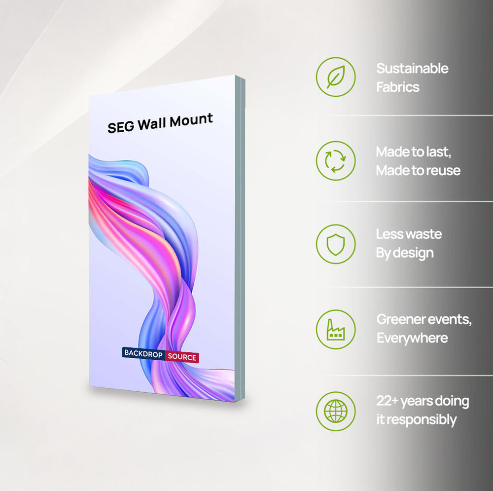 Wall-Mounted SEG Fabric display - 40mm Depth