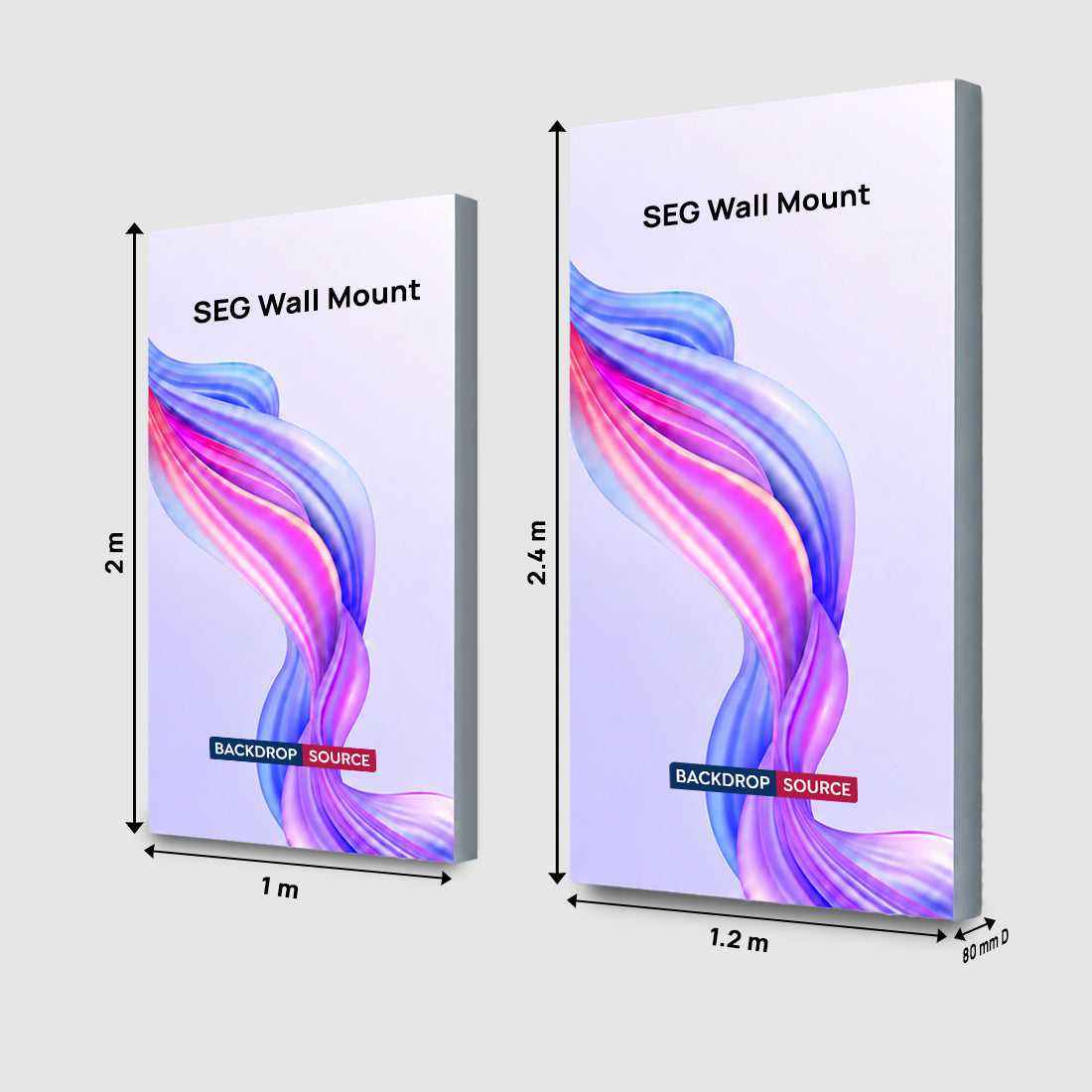 Wall-Mounted SEG Fabric Display – 80mm & 120mm Depth