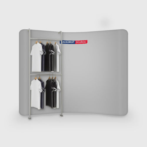 Apparel Display Frame with Dual Hanger Bars
