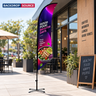 Duplex Printing Shark Fin Flag with Uni-Fit Pole