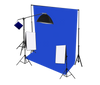3 Head 750W Continuous Softbox Studio Lighting With Studio Backdrop & Boom Arm Equipment Kit