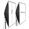3 Head 750W Continuous Studio Softbox Equipment Kit With Studio Backdrop & Boom Arm
