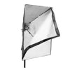 3 Head 750W Continuous Studio Softbox Equipment Kit With Studio Backdrop & Boom Arm