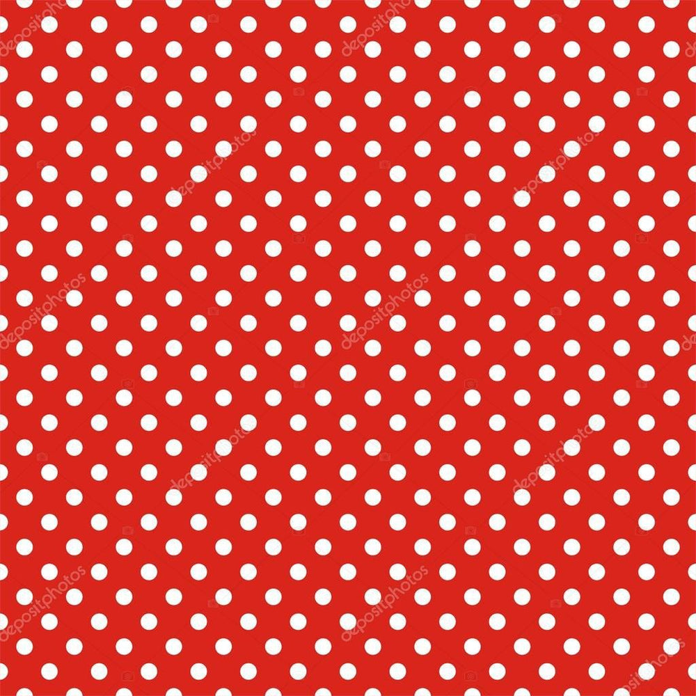 Red Retro Seamless Vector Dots Print Photography Backdrop