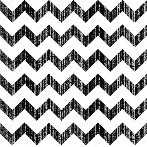 Black and White Scratched Chevron Print Photography Backdrop