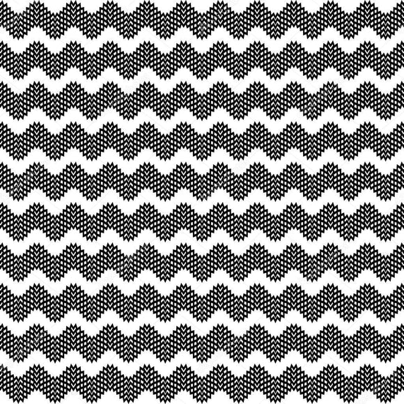 Modern Black and White Chevron Print Photography Backdrop