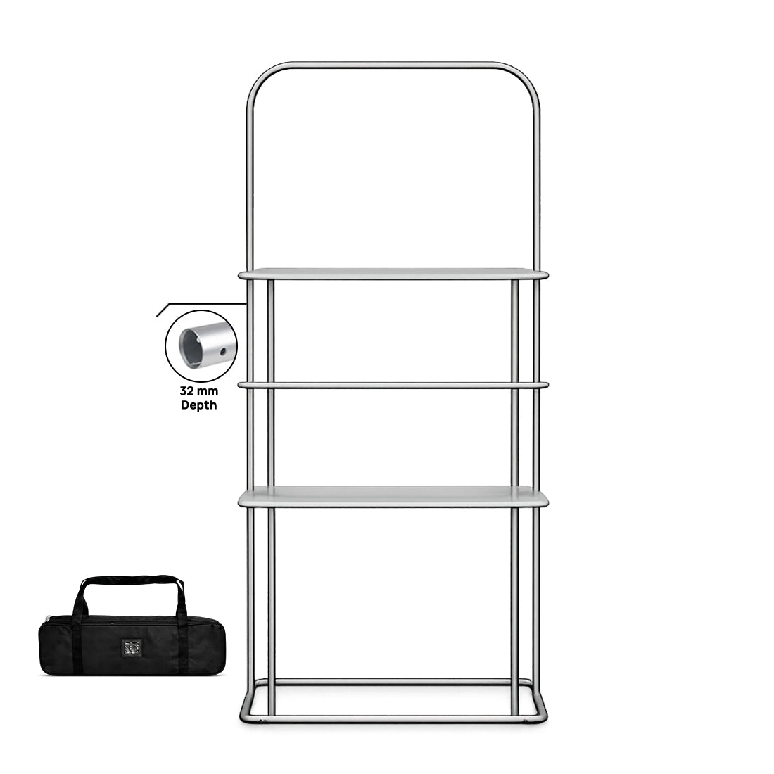 EZ Display Banner Stand with Shelves - 5
