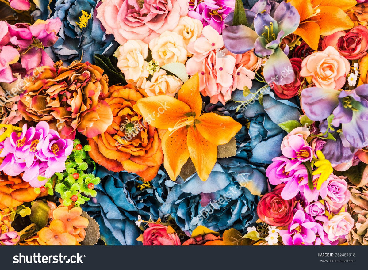 Vintage Effect Style Floral Print Photography Backdrop