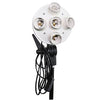 3 Head Powerful 5 Lamp Video Lighting Kit Equipment With Chromakey Backdrop And Support System with boom arm