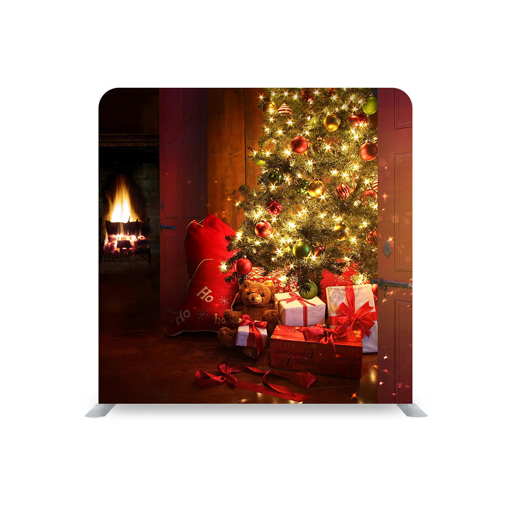 Christmas Tree STRAIGHT TENSION FABRIC MEDIA WALL - Backdropsource