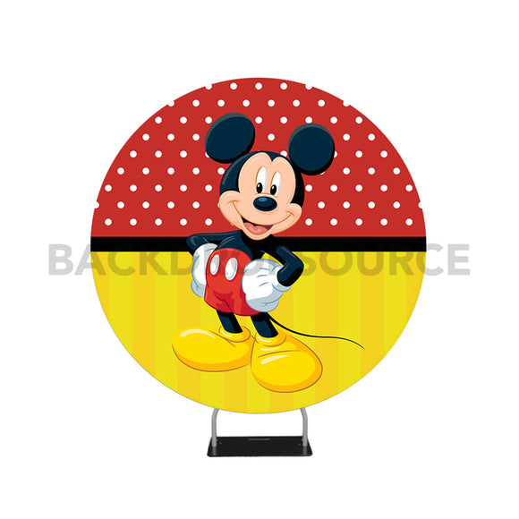Mickey Mouse Themed Circle Round Photo Booth Backdrop - Backdropsource