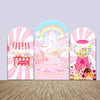 Rainbow Castle and Candyland  Themed Party Backdrop Media Sets for Birthday / Events/ Weddings - Backdropsource