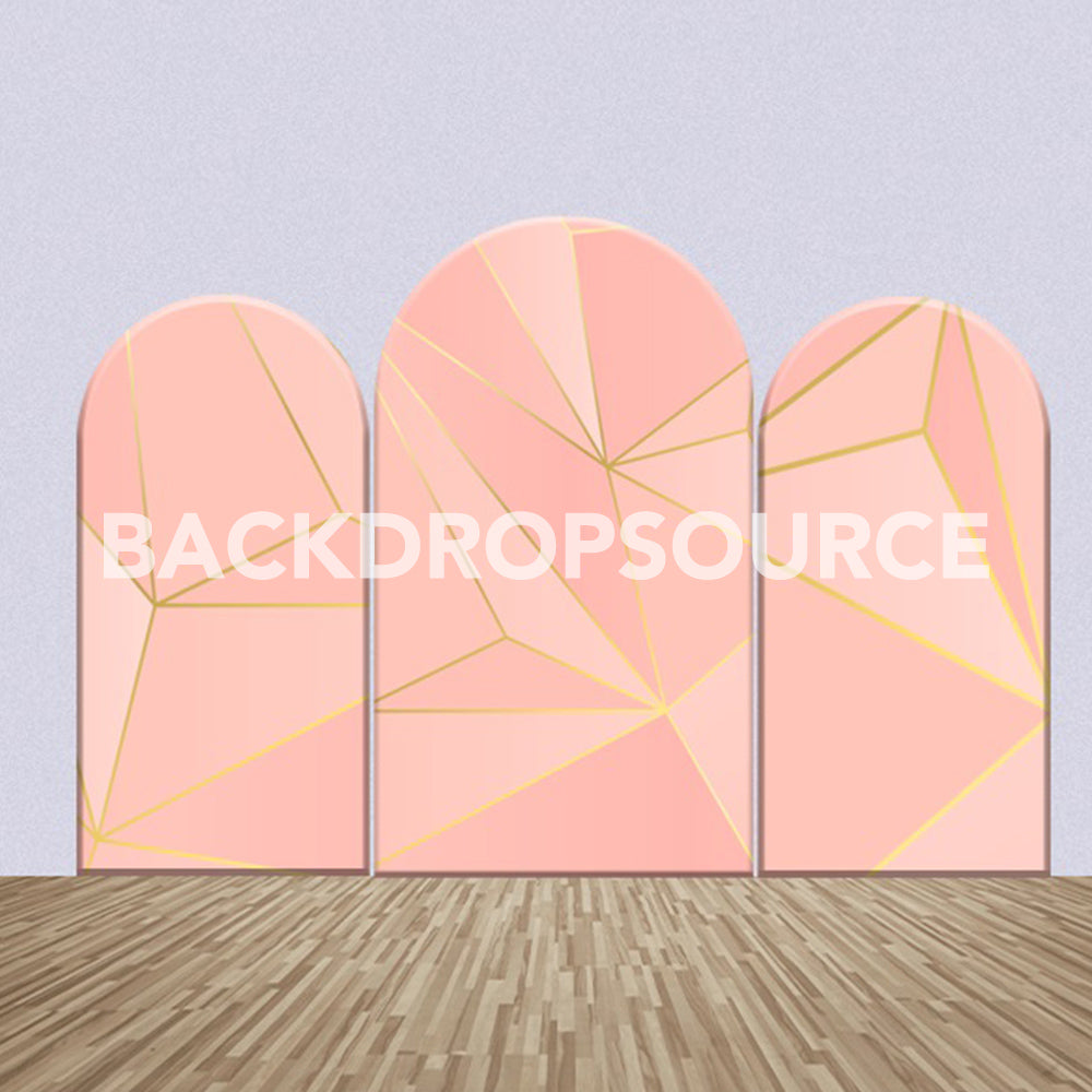 Peach Marble Themed Party Backdrop Media Sets for Birthday / Events/ Weddings - Backdropsource