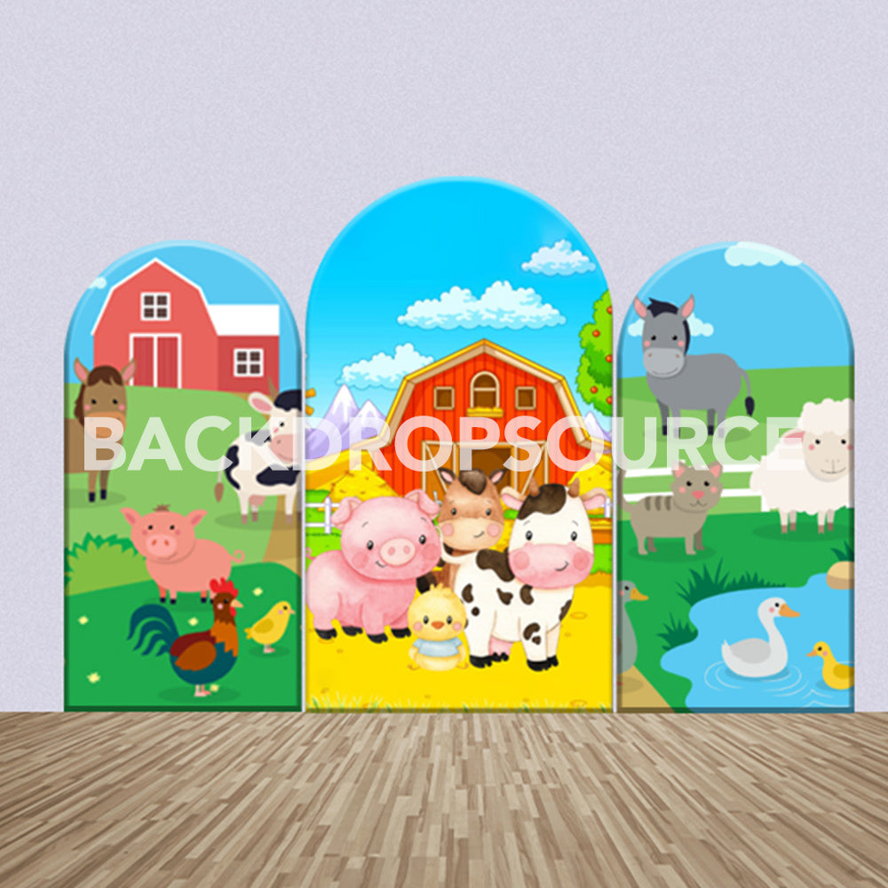 Farm Themed Party Backdrop Media Sets for Birthday / Events/ Weddings - Backdropsource