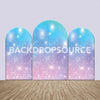 Glittery Blue and Pink Themed Party Backdrop Media Sets for Birthday / Events/ Weddings - Backdropsource