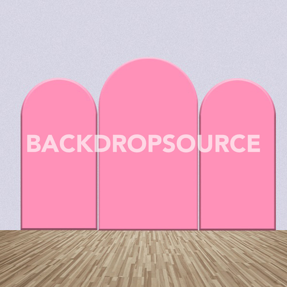 Solid Pink Themed Party Backdrop Media Sets for Birthday / Events/ Weddings - Backdropsource