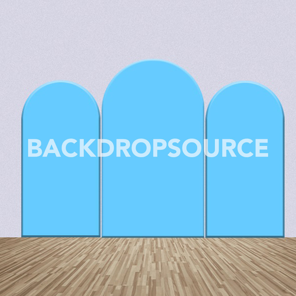 Solid Blue Themed Party Backdrop Media Sets for Birthday / Events/ Weddings - Backdropsource