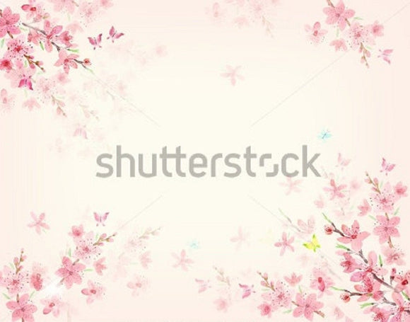 Floral Pink Theme  Backdrop - Backdropsource