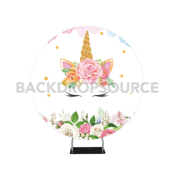 Unicorn Circle Round Photo Booth Backdrop - Backdropsource