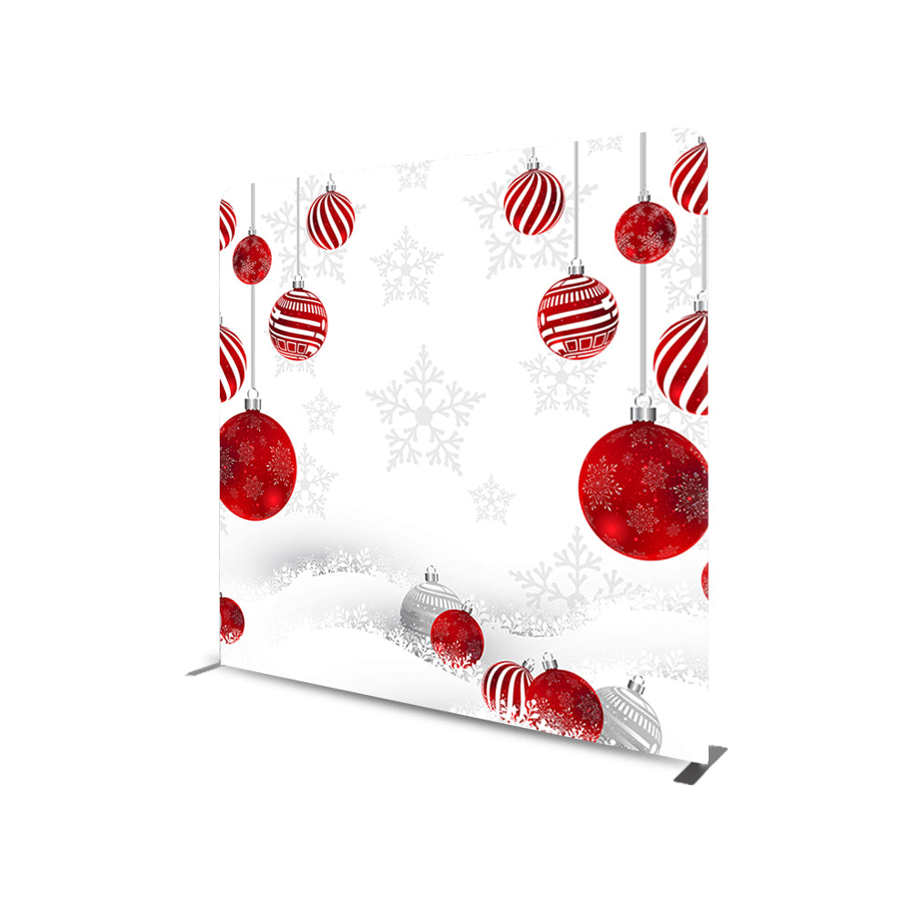 CHRISTMAS DECORATION STRAIGHT TENSION FABRIC MEDIA WALL - Backdropsource