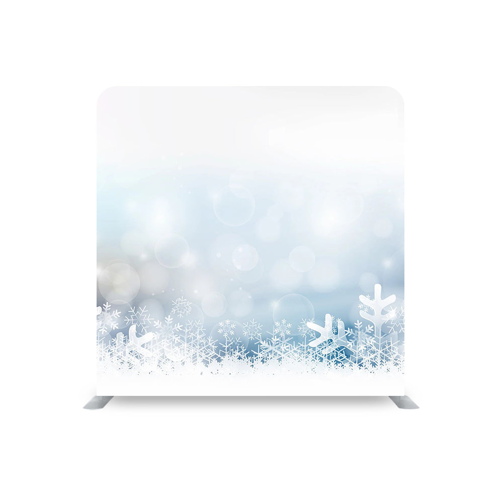 WINTER THEMED STRAIGHT TENSION FABRIC MEDIA WALL - Backdropsource